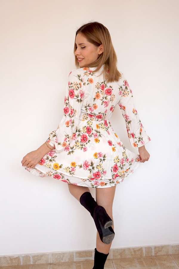 Vestido Obsession Blanco Flores